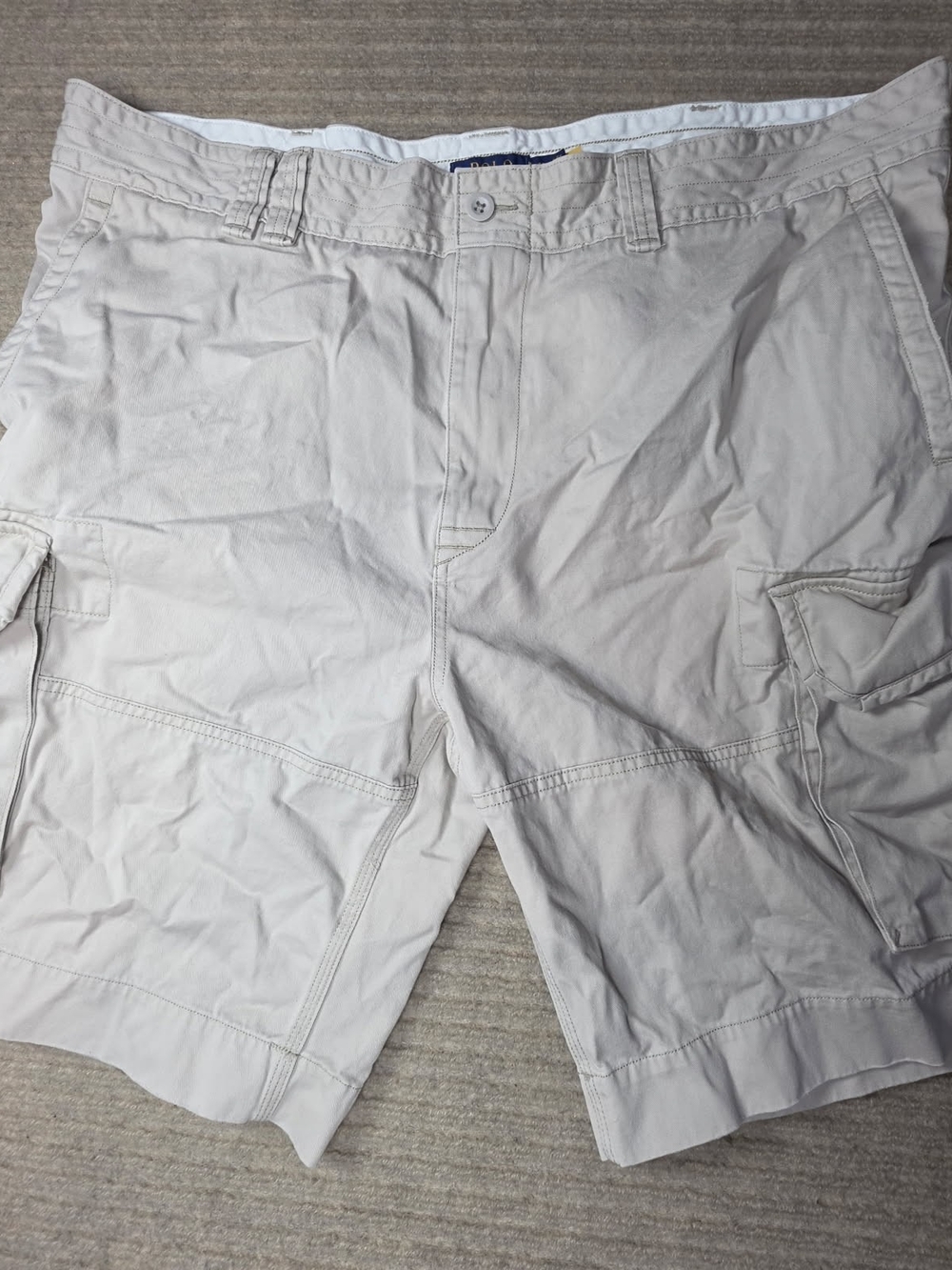 Polo Ralph Lauren Utility Cargo Shorts 42 Chino Khaki Cotton